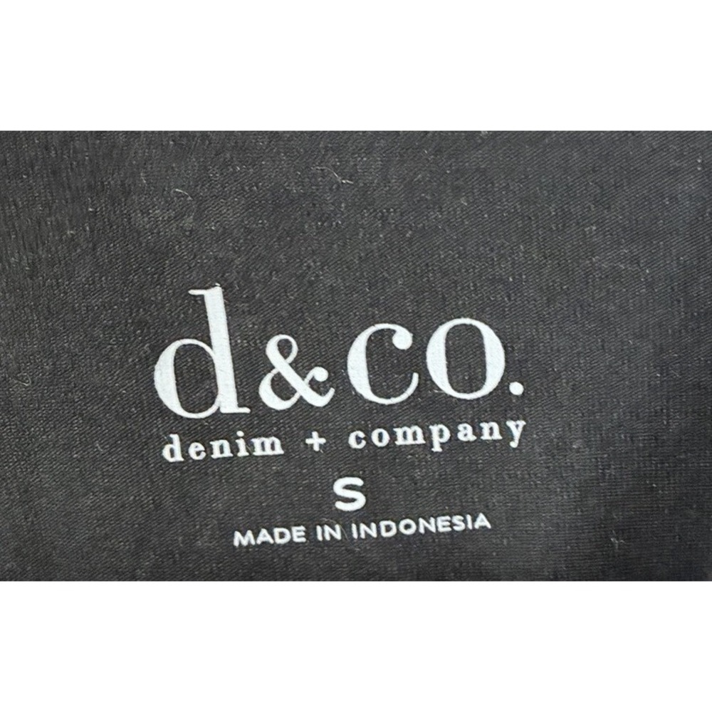 Denim & Co. S Black White Perfect Jersey 3/4 Sleeve Top With Woven Double Collar - Picture 3 of 4